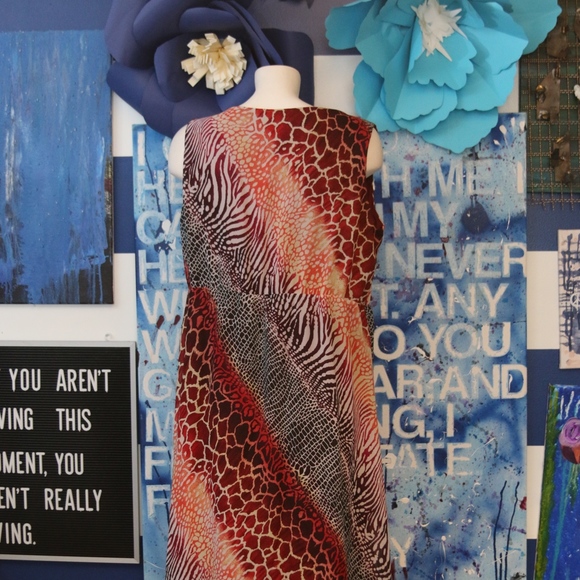 Igigi Maxi Dress Animal print Plus Size 14 24 - Picture 5 of 8